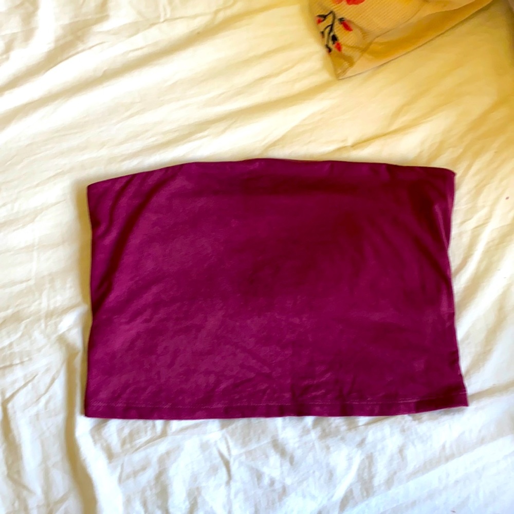 Burgundy Urban Outfitters Tube Top